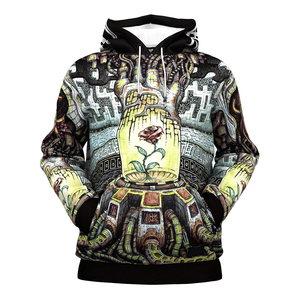 Sudadera con Capucha para Hombre, Estampado Colorido Estilo Van Gogh, Corte Regular, Informal, Otoño, Impresión por Sublimación, Tejido de Poliéster - Product Image 3