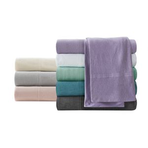 All Season Queen Size Cotton Blend Jersey Knit <b>Sheet</b> & <b>Pillowcase</b> <b>Set</b> - Product Image 6