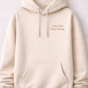 Sudadera con Capucha Beige de Algodón Suave Premium con Frases Motivadoras, Sudadera Unisex Estilosa para Comodidad y Moda Diarias - Product Image 1
