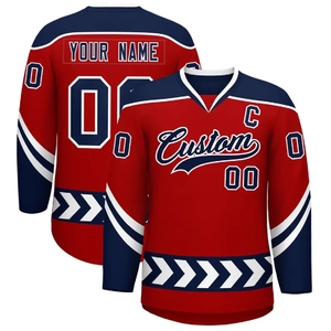 Maillot de hockey sur glace personnalisé avec design sublimé, tissu respirant pour l'entraînement et la compétition des équipes - Product Image 1