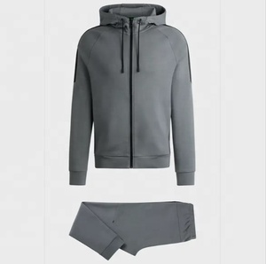 Fabricant de survêtements en coton Survêtements 100% coton 2 pièces Panneaux latéraux Streetwear Hommes Jogging Costumes - Product Image 3