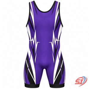 Combinaison de lutte OEM Violet Mat Pulse, design personnalisé, pour hommes et jeunes, uniforme de lutte sublimé, combinaison de powerlifting, fournisseur - Product Image 2