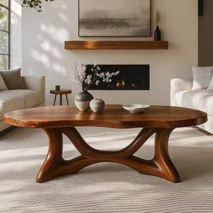 Mesa de Centro de Madera de Elegancia Clásica para una Sala de Estar Atemporal que Ofrece un Estilo Equilibrado y Comodidad - Product Image 4