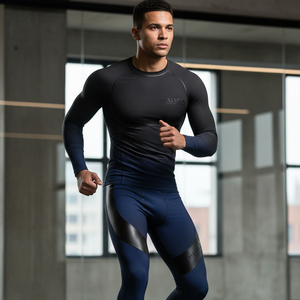Conjunto Deportivo de 2 Piezas para Hombre, Alta Elasticidad y Compresión, Transpirable, Ropa Deportiva para Gimnasio, Venta al Por Mayor - Product Image 6