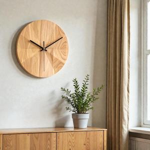 Reloj de Pared Moderno de Madera, Reloj Redondo Minimalista de Madera, Reloj Silencioso para Decoración del Hogar, Reloj de Pared Escandinavo para Sala de Estar - Product Image 1