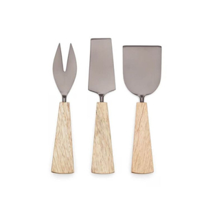 Ensemble de 3 couteaux à fromage en acier inoxydable avec manche en marbre blanc de luxe et finition dorée, élégants outils de service de cuisine, bon prix - Product Image 4