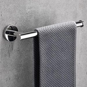 Porte-serviettes pour lavabo en acier inoxydable, support mural pour serviettes de toilette, revêtement en poudre noire, accessoire de salle de bain - Product Image 1