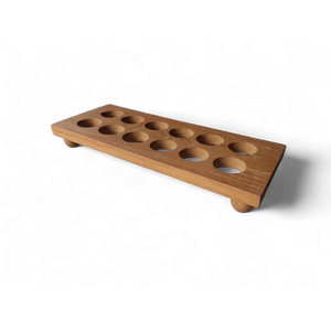 Porte-œufs élégant en bois de teck Outils à œufs de qualité supérieure - Product Image 3