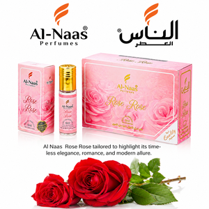 AL NAAS Rose Rose Attar Roll-On Parfum Unisexe 6 ML Sans Alcool Longue Durée Parfum Floral à la Rose Parfum de Voyage pour Hommes et Femmes - Product Image 3