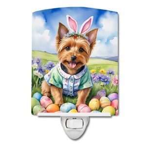 Australian Terrier Easter <b>Egg</b> Hunt <b>Ceramic</b> Night Light UL-Certified Multicolor for Bedroom Bathroom Nursery 6x4x3 Compact Size - Product Image 1