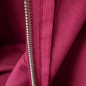 Sudadera Oversize de Felpa con Capucha, Estilo Urbano, Bordado, Cremallera Diagonal, Cuello con Solapa, Manga Larga, Gorro de Mago, Logotipo Personalizado, Venta al por Mayor - Product Image 5