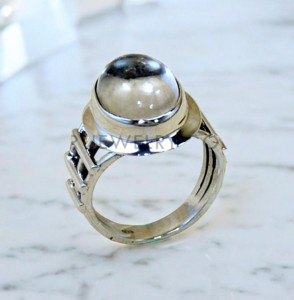 Anillo de Plata de Ley 925 Sólida con Gema de Cuarzo Blanco de Forma Ovalada 2026, Joyería Fina Hecha a Mano para Uso Casual, Anillos de Boda al por Mayor - Product Image 1