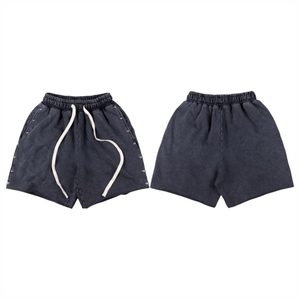 Pantalones Cortos Casuales Holgados 2026 para Hombre y Mujer con Remaches Laterales, Cintura Elástica y Cordón Ajustable, Diseño Urbano, Moda de Verano - Product Image 1