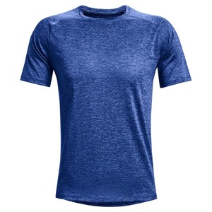 Camiseta de Punto para Hombre, Nueva Colección 2026, Cuello Redondo, Color Sólido, Manga Corta, Corte Regular, Secado Rápido, Informal, Azul, para Gimnasio - Product Image 1