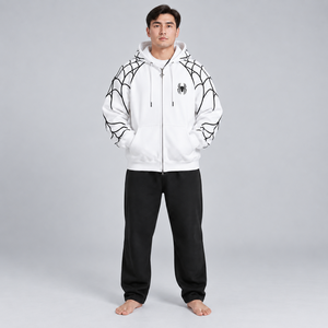 Sudadera con capucha personalizada estilo streetwear con diseño de araña para hombre, con tela suave, gráficos elegantes, diseños personalizados, ajuste cómodo y calidad premium. - Product Image 1