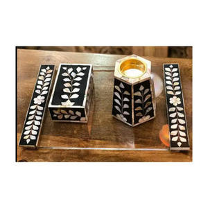 Arab Culture <b>Bakhoor</b> <b>Burner</b> With Bone & Resin Inlay Design For Home & Living Room Freshness Mubkhar Fragrance At best Price - Product Image 4