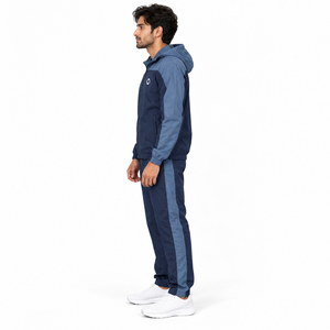 Chaqueta Cortavientos con Capucha para Hombre, Estilo Deportivo con Bloques de Color, Cierre de Cremallera, Logotipo Frontal, Prenda para Otoño - Product Image 2