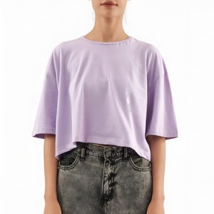 Camiseta Corta de Algodón con Estampado Personalizado para Mujer, Camiseta de Verano de Manga Corta, Informal, Holgada, Estilo Urbano, a la Moda - Product Image 3