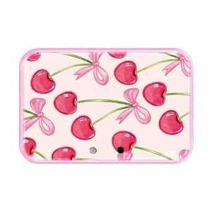 Bandeja de acrílico sostenible personalizada para extensiones de pestañas con diseño de lazo de cereza, bonita y coqueta, soporte impreso para pestañas. - Product Image 5