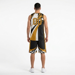 Premium Custom Sublimation Basketball Uniform Full Kit Breathable Mesh Team Basketball Jersey Reversible <b>Athletic</b> Shorts - Product Image 5