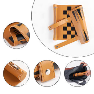 Customized New Design Durable Portable <b>Smart</b> Soft Traveling PU Leather Roll-up Backgammon Luxury <b>Game</b> Set - Product Image 5
