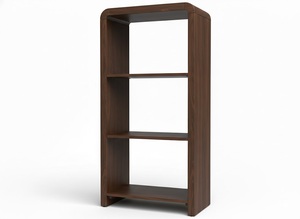 Display shelf Bookcase 3-shelf Bookcase <b>Storage</b> Rack Shelving Unit Open Shelving Backless Bookshelf Rubber wood MDF OAK Veneer - Product Image 2