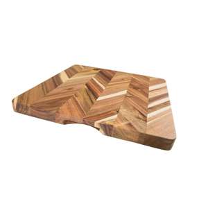 Handmade Geometric Wood Chopping <b>Block</b> Rectangle <b>Shape</b> Easy to Clean - Product Image 3