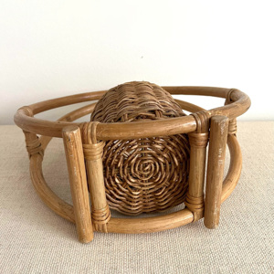 Accessoires de jardin, jardinières en rotin, jardinière suspendue en rotin, pot à fleurs tressé bohème, panier à plantes - Product Image 6