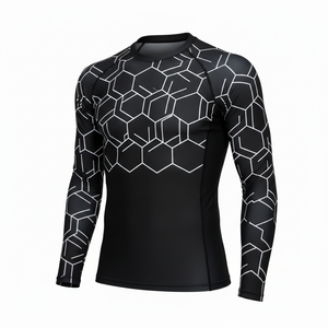 Unisex Long Sleeve Rash Guard Quick Dry <b>Surf</b> Swim Shirt Compression Fit Activewear Top for Water Sports and Training - Product Image 6