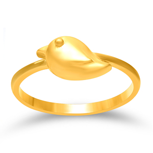 Anillo Infantil de Oro con Forma de Pájaro, Elegante Anillo de Moda para Niñas, Diseño Minimalista Inspirado en Animales - Product Image 1