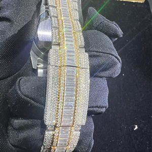 High Quality Fully Customized Iced Out Diamond Lab Grown <b>Watch</b> for <b>Men</b> Hip Hop Diamond Jewelry <b>Watch</b> Gift - Product Image 3