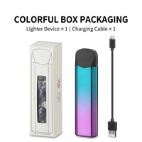 Briquet USB Type C rechargeable coloré au design élégant, coupe-vent et sans flamme, accessoire pour fumeurs