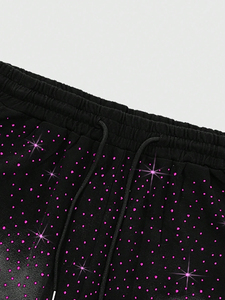 Pantalones Cortos Deportivos Personalizados OEM, Estilo Vintage, Lavado Ácido, Cintura Elástica con Cordón, Cómodos, 100% Algodón Felpa - Product Image 3