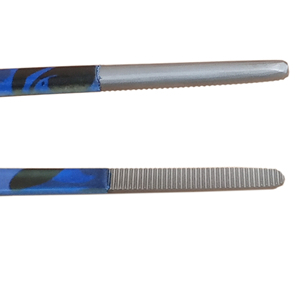 Pince de cuisine longue en acier inoxydable, idéale pour la mise en assiette des chefs et la préparation des plats, motif camouflage bleu - Product Image 5