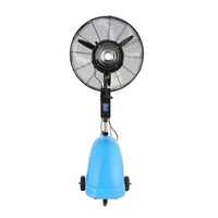 26x30 Zoll Elektrischer AC-Nebelventilator 220-240V Geräuscharm 50L Wassertank Aluminiumlegierung Flügel Kugellager 3-Geschwindigkeiten OEM Industrielle Nutzung
