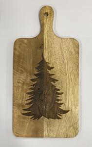 Wooden Christmas <b>Tree</b> Engraved Chopping Board Easy To Grip Handle Household Combined Cutting Board for Kitchen and <b>Tabletop</b> - Product Image 3