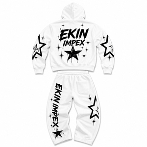 Conjunto Deportivo Unisex de Maternidad, Color Gris Sólido, Estilo Urbano Invernal, con Capucha, Cierre con Cordón, Logotipo Estampado, Corte Regular Informal - Product Image 5