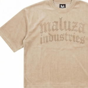 Camiseta de Lujo Urbana de Terciopelo con Pedrería, Estilo Gótico, Diseño Casual Hip Hop, 100% Algodón, Oversize, Transpirable, Antiarrugas, de Alta Calidad - Product Image 2