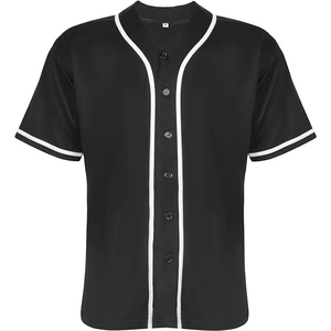 Ropa Deportiva al por Mayor, Jersey de Béisbol Auténtico Personalizado con Rayas Naranjas sobre Negro y Blanco - Product Image 2