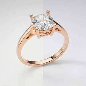 แหวนเพชรทรงคุชชั่น 2.5 กะรัต รับรองโดย IGI เพชรเพาะเลี้ยงในห้องปฏิบัติการ VS ทองคำแท้ 9K ชุบโรเดียม ของขวัญสำหรับงานหมั้น งานแต่งงาน และวันครบรอบ - Product Image 5