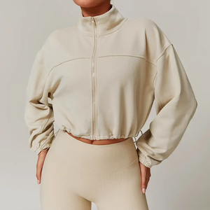 Women's Winter Warm Sports <b>Coat</b> Casual Loose Stand Collar <b>Cardigan</b> Long Sleeve Zipper Jacket Top for Running Fitness Hoodie <b>Coat</b> - Product Image 1