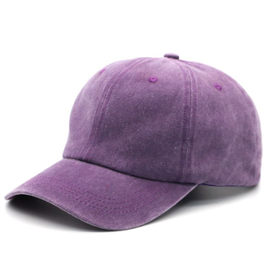 Casquette de baseball vintage en coton à 6 panneaux, couleur unie, de haute qualité, réglable, effet vieilli, style Dad Hat, avec logo brodé, délavée - Product Image 2
