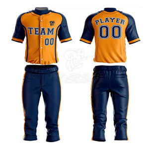 Conjunto de camiseta y pantalones de béisbol de alta calidad con logotipo personalizado para jugadores jóvenes y adultos en material transpirable - Product Image 5