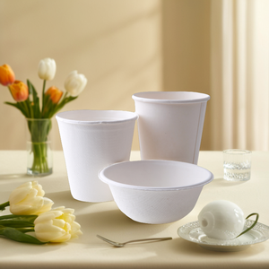 Assiettes en papier jetables ovales en bambou de 10 pouces, vaisselle jetable de qualité alimentaire avec plateau pour les fêtes - Product Image 4