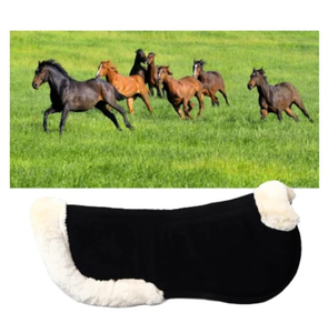Tapis de selle d'équitation style western en polyester à séchage rapide avec doublure en tissu doux, satin et mousse polaire, équipement équestre en satin - Product Image 5