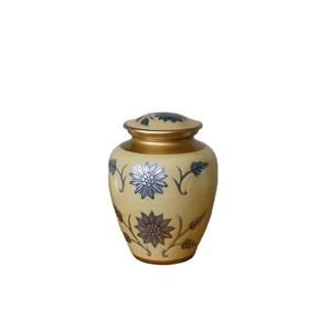 Mini urna funeraria-Urna de cremación de hoja de oro Urnas funerarias de tendencia Aluminio Calidad Premium Hecha a mano - Product Image 6
