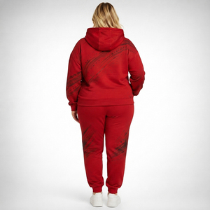 Ensemble de survêtement à capuche grande taille pour femme, imprimé, pull à capuche et pantalon de jogging, ensemble 2 pièces, tenue d'hiver pour femme, ensemble de survêtement en molleton français - Product Image 3