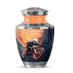 Urne funéraire colorée en forme de vélo pour cendres, urne commémorative pour adultes, urnes décoratives - Product Image 2