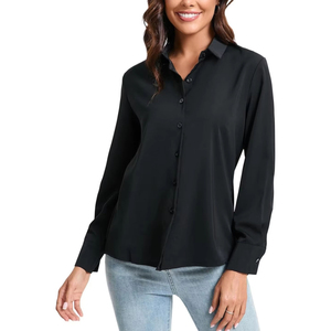 Hot Sale Fashionable Men's Stand Collar Spring Casual <b>Shirts</b> High Quality Anti-Wrinkle Full Sleeve <b>Polyester</b>/Cotton Single - Product Image 1