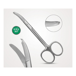 Suture <b>Scissors</b> <b>Curved</b> 4.5 Inch Stainless Steel Medical Stitch <b>Scissors</b> for Hospital Suture Removal Kit CE ISO Certified OEM - Product Image 3